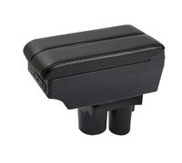 Mittelarmlehne Armlehnenbox Für Citroen C2 Für C3 Auto Stauraum Armlehnenverstärkung Erhöhung Der Innenausstattung Nachrüstteil(C-Black black lines)