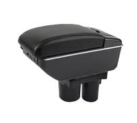 Mittelarmlehne Armlehnenbox Für Citroen C2 Für C3 Auto Stauraum Armlehnenverstärkung Erhöhung Der Innenausstattung Nachrüstteil(F-Black black lines)