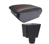 Mittelarmlehne Für Dacia Für Logan 2 Für Dokker Auto Armlehne Box Lagerung Innen Retrofit Zubehör(H Red line 4 USB)