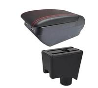 Mittelarmlehne Für Dacia Für Sandero Für Logan 2 Armlehnen Autoboxen Aufbewahrungsboxen Zubehör(H Red line 4 USB)