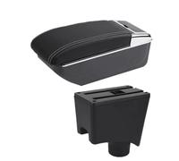 Mittelarmlehne Für Dacia Für Sandero Für Logan 2 Armlehnen Autoboxen Aufbewahrungsboxen Zubehör(B white line NO USB)