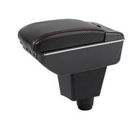 Mittelarmlehne Für Fiat Für Panda II 2 Auto Armlehne Ablagefach Armlehnenverstärkung Erhöhung Der Innenausstattung Nachrüstteil(F-Black red line)