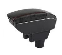 Mittelarmlehne Für Mitsubishi Für Mirage Für Space Für Star Für Attrage Für Atrez Armlehnenbox Stauraum Armlehnenverstärkung Erhöhung Innenraumdetails Nachrüstteil(A-Black red line)