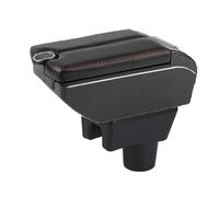 Mittelarmlehne Für Mitsubishi Für Mirage Für Space Für Star Für Attrage Für Atrez Armlehnenbox Stauraum Armlehnenverstärkung Erhöhung Innenraumdetails Nachrüstteil(B-Black red line)