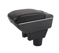 Mittelarmlehne Für Mitsubishi Für Mirage Für Space Für Star Für Attrage Für Atrez Armlehnenbox Stauraum Armlehnenverstärkung Erhöhung Innenraumdetails Nachrüstteil(F-Black red line)