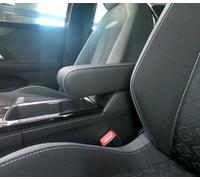 Mittelarmlehne kompatibel mit OPEL MOKKA 2021 und OPEL MOKKA E in Kunstleder Schwarz mit eisgrauer Naht