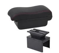 Mittelarmlehne Universelle Auto Armlehnenbox Modellzubehör Aufbewahrungsteile Nachrüstteile Erhöhung Und Linderung Von Ermüdung(A1 red line No USB)