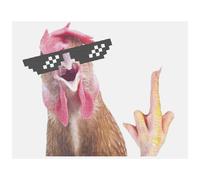Mittelfinger Rooster Auto Fenster Aufkleber Cartoon Lustige Hahnglas