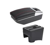 Mittelkonsole Für VW Für POLO Mk5 6R Für Vento 2010-2018 Armlehnenbox Autoarmlehne Innenraum Nachrüst-Autoaufbewahrungsbox Autozubehör Armlehnenbox(A red line NO USB)