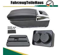 Mittelkonsole Leder Passform Armlehne Für VW Polo 9A 9N 02-09 Schwarz