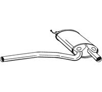 Mittelschalldämpfer 105-563 BOSAL für AUDI A4 B5 Avant A4 B5