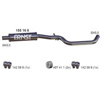 ERNST Mittelschalldämpfer für VAG 155168