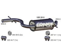 ERNST Mittelschalldämpfer für VAG 155250