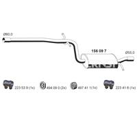 ERNST Mittelschalldämpfer für SKODA 156097