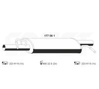 1x Mittelschalldämpfer ERNST 177061 passend für VAG