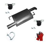 Mittelschalldämpfer mit Endrohr +KIT Auspuff fur VW T5 T6 Multivan California