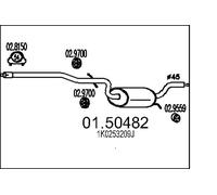 MTS 01.50482 Mittelschalldämpfer