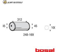 MITTELSCHALLDÄMPFER UNIVERSAL 248-169