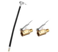 Mivanta 2 Stück 8mm Autoventil Hebelstecker + 35cm Reifenfüller Schlauch, Ventilverlängerung Set Reifenfüllschlauch Adapter für Auto Fahrrad Motorrad Kompressor