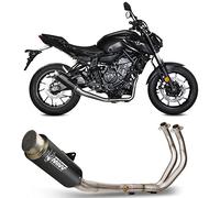 MIVV Auspuff Gp-Pro Edelstahl schwarz kompatibel mit Yamaha MT07 MT-07 2021