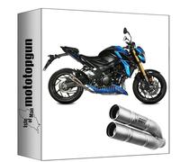 mivv auspuff racing kein kat double gun edelstahl kompatibel mit suzuki gsx-s 750 2017 2018 2019 2020 mototopgun