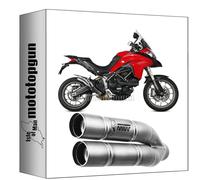 mivv auspuff zugelassen kat-oem double gun edelstahl kompatibel mit ducati multistrada 950 / s 2017 2018 2019 2020 2021 mototopgun