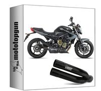 mivv auspuff zugelassen kat-oem double gun stahl schwarz kompatibel mit yamaha xj6 / xj6 diversion 2009 2010 2011 2012 2013 2014 2015 2016 mototopgun