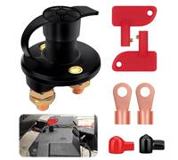 mizikuu Trennschalter 12V / 24V, Batterieschalter Hauptschalter Auto Batterie Trennschalter Schnelles Ausschalten Batteriehauptschalter mit Schlüsseln für Auto, Wohnmobil, Lkw, Boot, Yacht