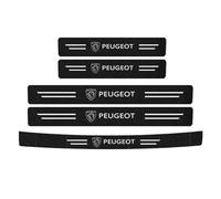 MNBHJGR 5 Stück Auto Einstiegsleisten Schutz, für Peugeot 206 207 301 307 308 408 508 2008 3008 4008 5008 Kohlefaser Auto Türeinstiegsschutz Aufkleber, Einstiegsleisten Kratzschutz