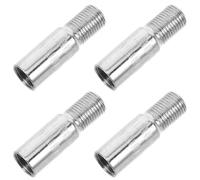Mobestech 4 Stück Reifenventilverlängerung 25mm aus Vernickeltem Messing | Silber, Verschleißfest und Schnell Montiert, Geeignet bei Mehreren Ventilen, Praktische Lösung für Austausch