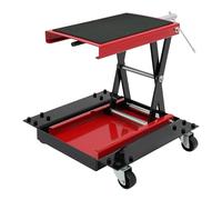 Mobil Montagebock Motorradlift bis 500kg Heavy Duty Motorrad Heber aus Stahl, Einstellbare Höhe 12-39 cm, Motorcycle Lift Jack Stand Motorradhebebühne mit Rädern Motorradlift, Motoständer in Garage