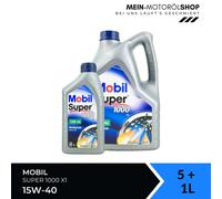 Mobil Super 1000 X1 15W-40 Motoröl VW B 229.1 API SN SM 5+1 Liter = 6 Liter