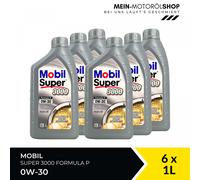 Mobil Super 3000 Formula P 0W-30 Peugeot PSA Fiat Motoröl 6x1 Liter = 6 Liter