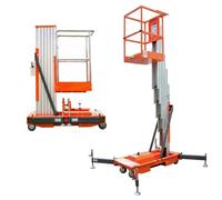 Mobile Einmast Hebebühne, Aluminium Hubarbeitsbühne Mit Stützfüßen | Einmast Aluminium Hubarbeitsbühne, Elektrische Hydraulik Hebebühne(4M/13.12FT)