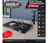 Mobile Kurzhubscheren Hebebühne 2700kg Scherenhebebühne Werkstatt Wolf-Germany-.