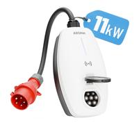 ABSINA Mobile Wallbox 11kW 16A mit App Steuerung - Wallbox mit CEE Stecker, RFID & Einstellbarer Ladeleistung - Elektroauto Wallbox 3 phasig für i3, e-Up, ID.3, ID.4, Zoe, fortwo UVM - Wallbox CEE