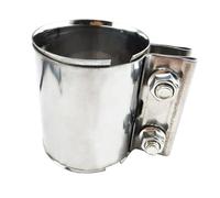 MOCNT Auspuff Schelle Rohrverbinder 50mm Auspuff Klemmschelle Edelstahl Auspuffrohrschelle Doppelschelle Abgasrohrverbinder Auto Auspuffschell Bandschelle Länge 87mm