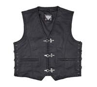 Modeka Badlands Lederweste Schwarz Gr. 4XL