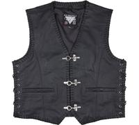 Herren Biker Leder Weste - Modeka Badlands - Retro Vintage Weste