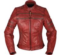 Modeka Iona Damen Motorrad Lederjacke, rot, Größe 38