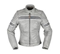 Modeka Iona Lady urban Lederjacke, hellgrau, Größe 38