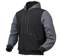 Modeka Jamey Motorrad Zip Hoodie, schwarz/grau, Größe XXL