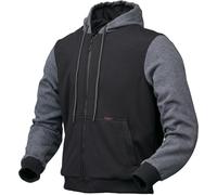Modeka Jamey Motorrad Zip Hoodie, schwarz/grau, Größe XXL