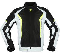 Modeka Khao Air Motorrad Textiljacke, schwarz-grau-gelb, Größe L für Männer