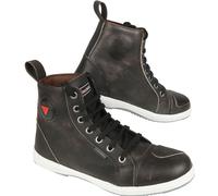 MODEKA LANE schwarz Motorrad Sneaker Schuhe Leder 2 Paar Schnürsenkel 15cm Höhe