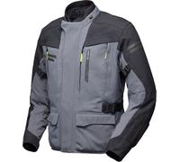 Modeka Paneo LT wasserdichte Motorrad Textiljacke, schwarz-grau, Größe 5XL für Männer
