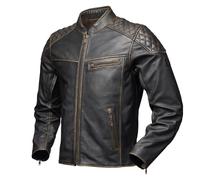 Modeka Phinix Motorrad Lederjacke, dunkelbraun, 2XL