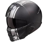 Modularer Helm Scorpion EXO-COMBAT II LORD mattschwarz-silber S