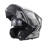 Modularer Motorradhelm, ECE-geprüft Modularer Motorradhelm Modularer Motorrad-Integralhelm Doppelvisier Mann Frau Motorrad-Integralhelme für großen Kopf D,XXXXL