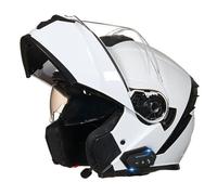 Modularer Motorradhelm Klapphelm Bluetooth Integrierter RollerHelm DOTECE Zertifiziert Integralhelm Doppelvisier Mit Eingebautem Mikrofon Motocrosshelme for Damen Herren 4,XL:61-62CM